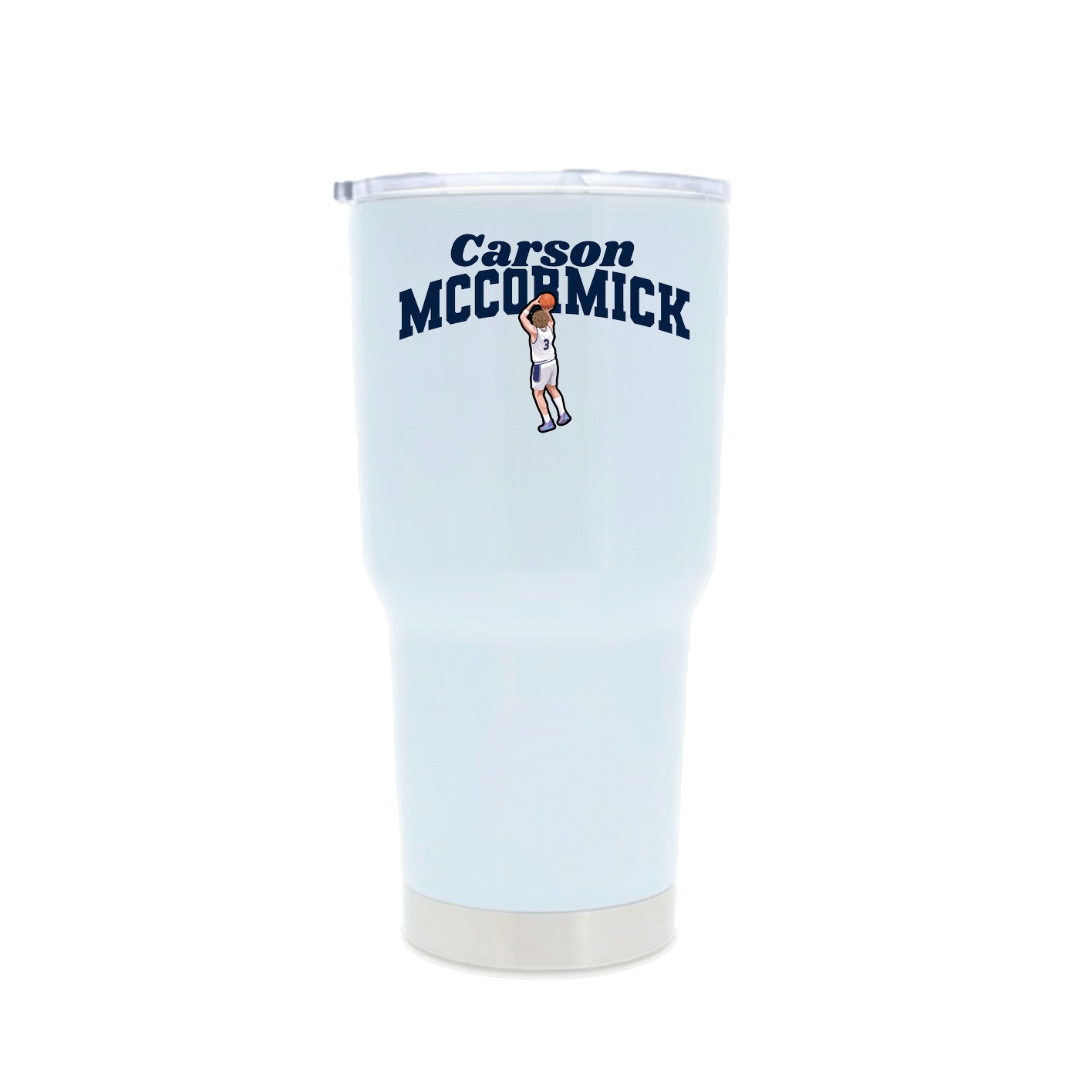 30oz Stainless Steel Tumbler — Signature Arch in White