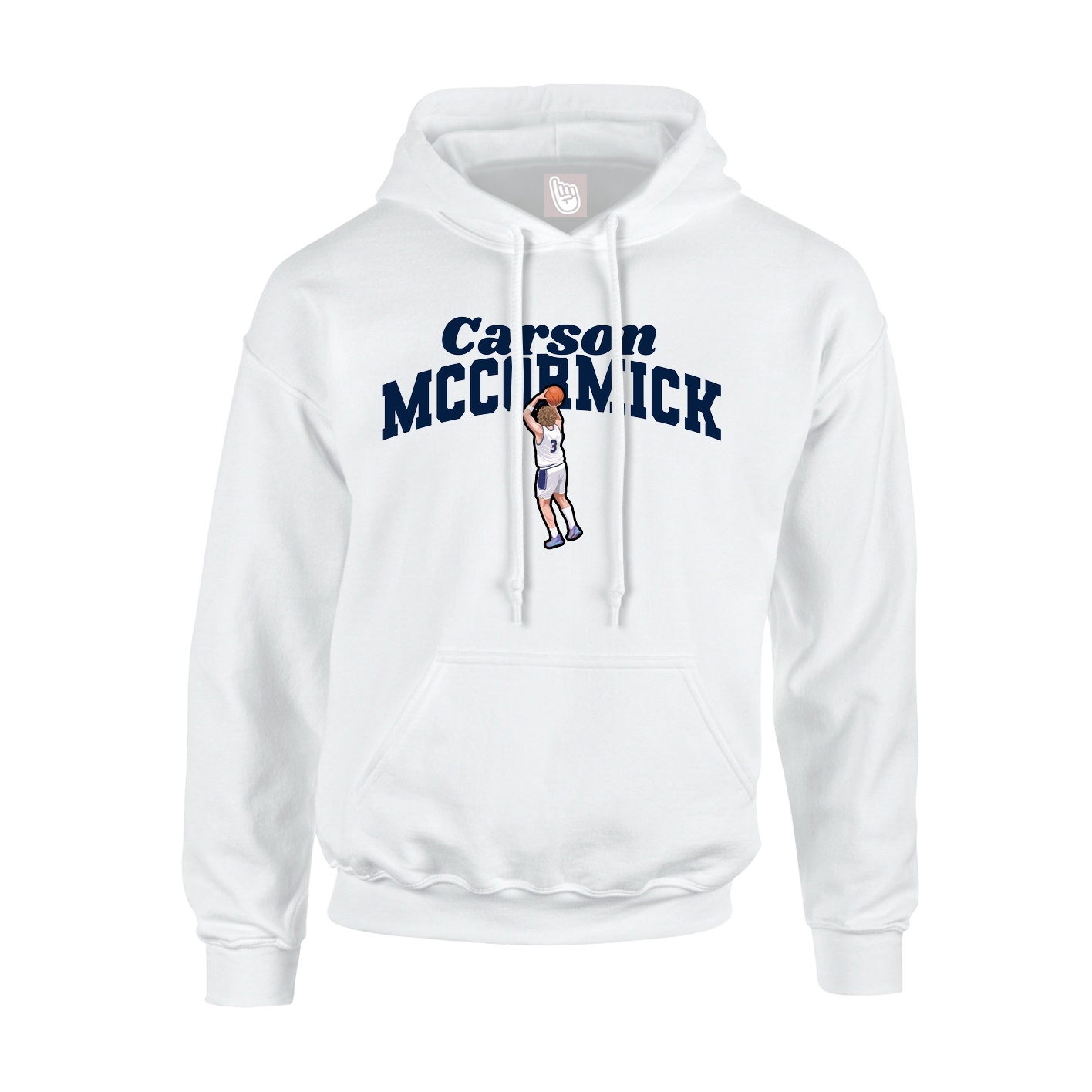 Youth Hoodie — Signature Arch in White
