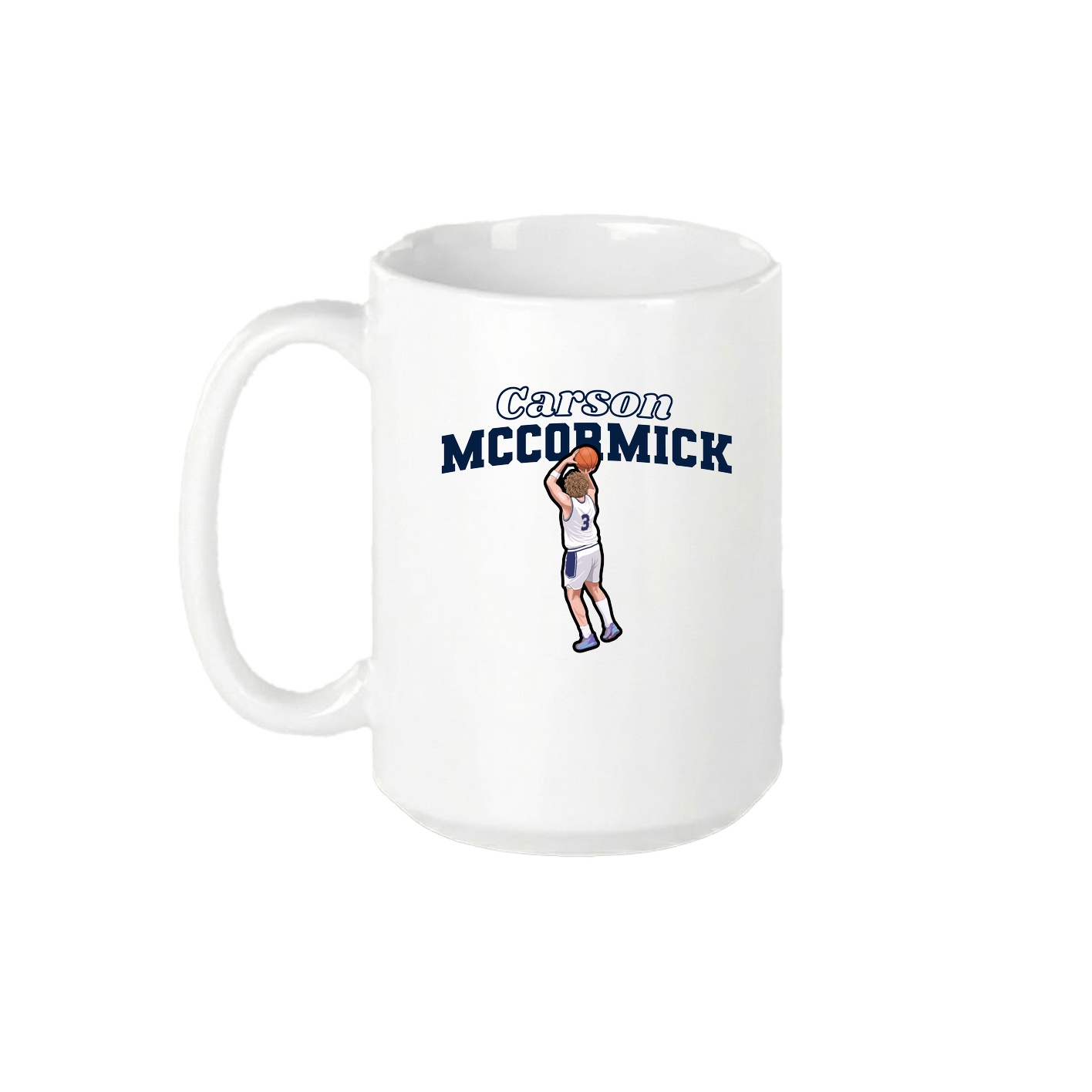 15oz Coffee Mug — Name Arch in White
