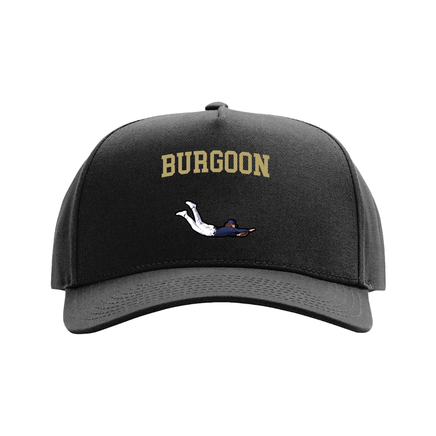 Full Fabric Five-Panel Champ Cap — Shirsey in Black