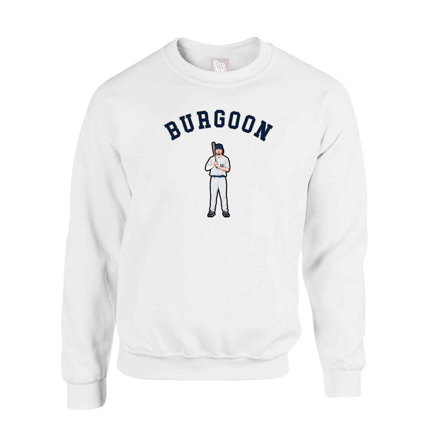 Fleece Crew — Shirsey Arch in White
