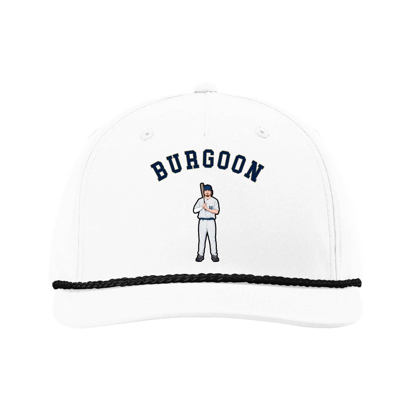 Five-Panel Classic Rope Cap — Shirsey Arch in White