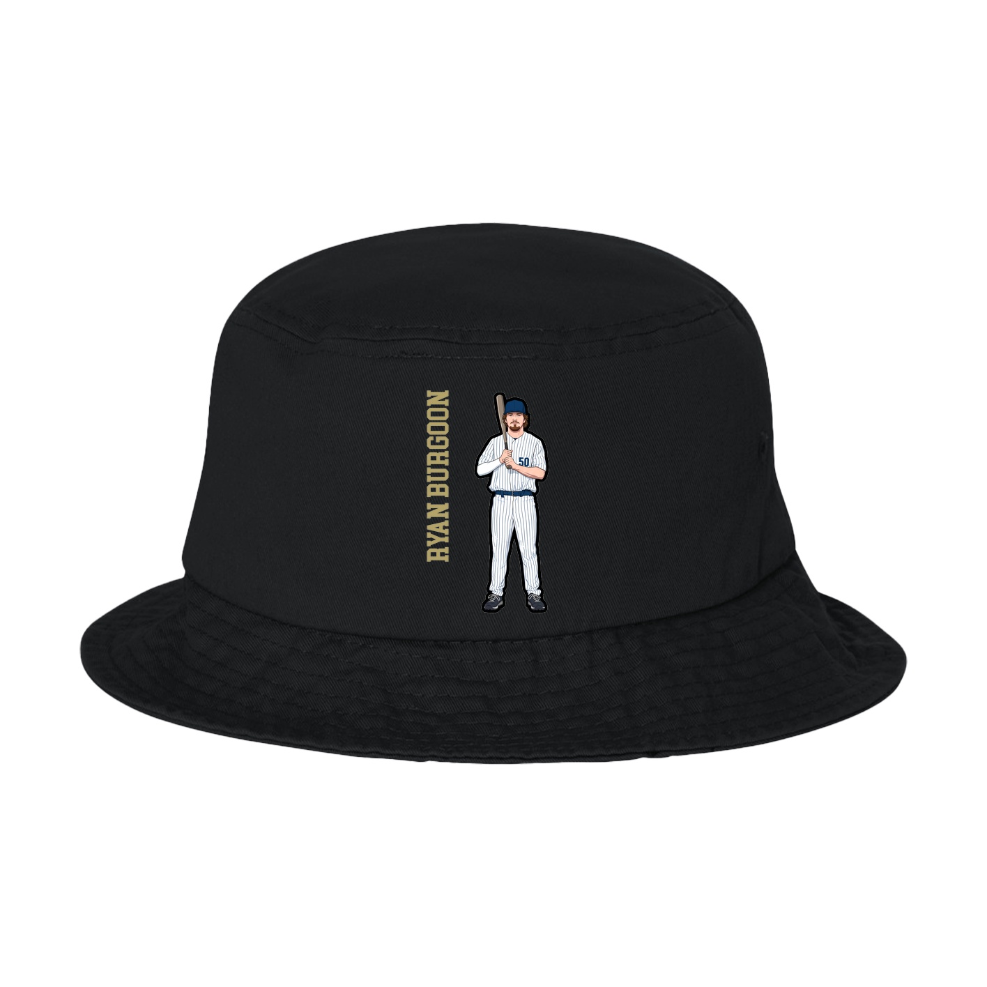 Bucket Cap — Name Vertical in Black