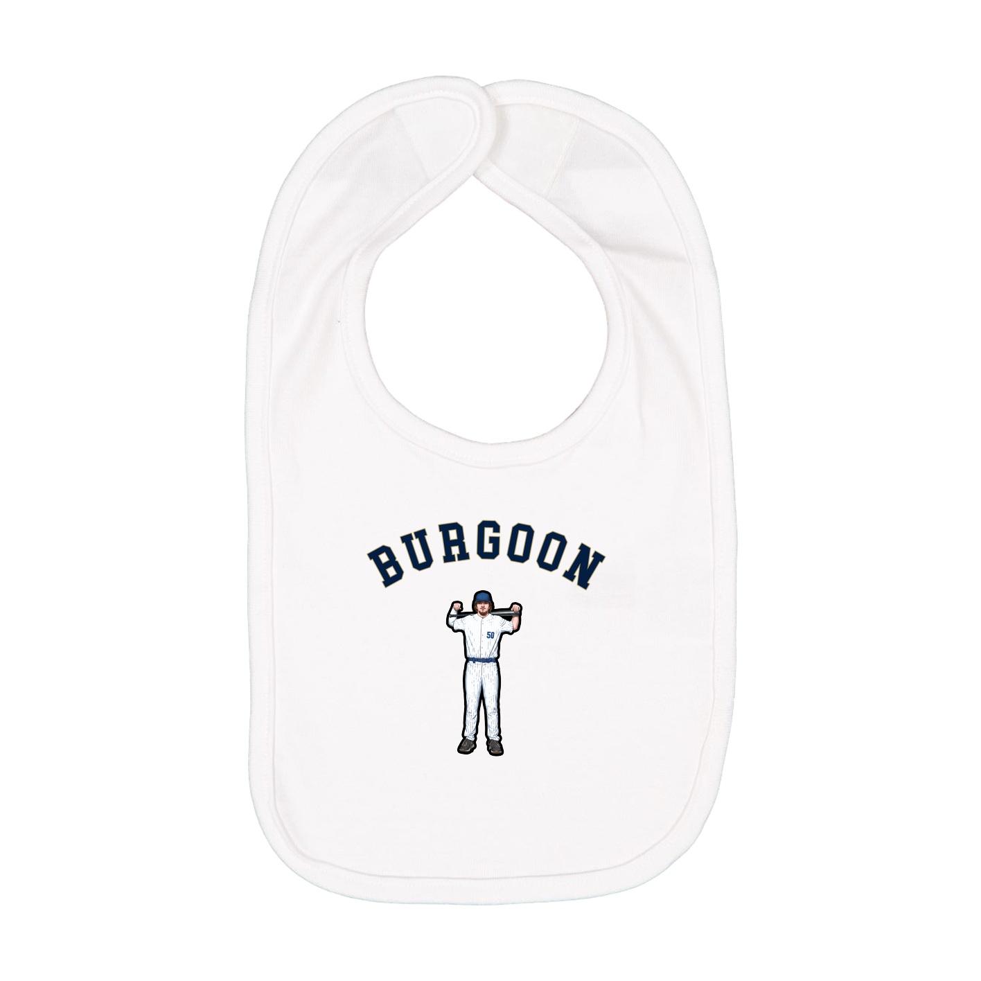 Infant Bib — Shirsey Arch in White