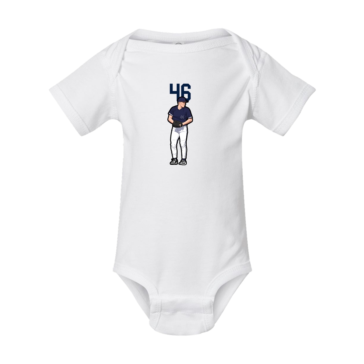 Baby Onesie — Number Top in White