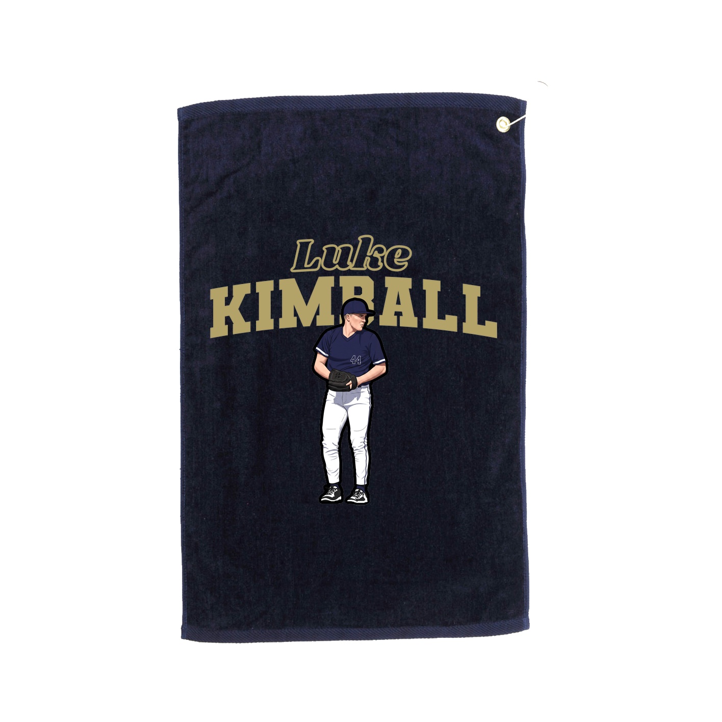 Golf Towel — Name Arch in Navy