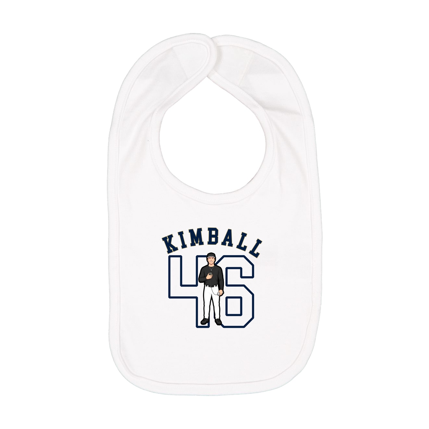 Infant Bib — Shirsey Arch in White
