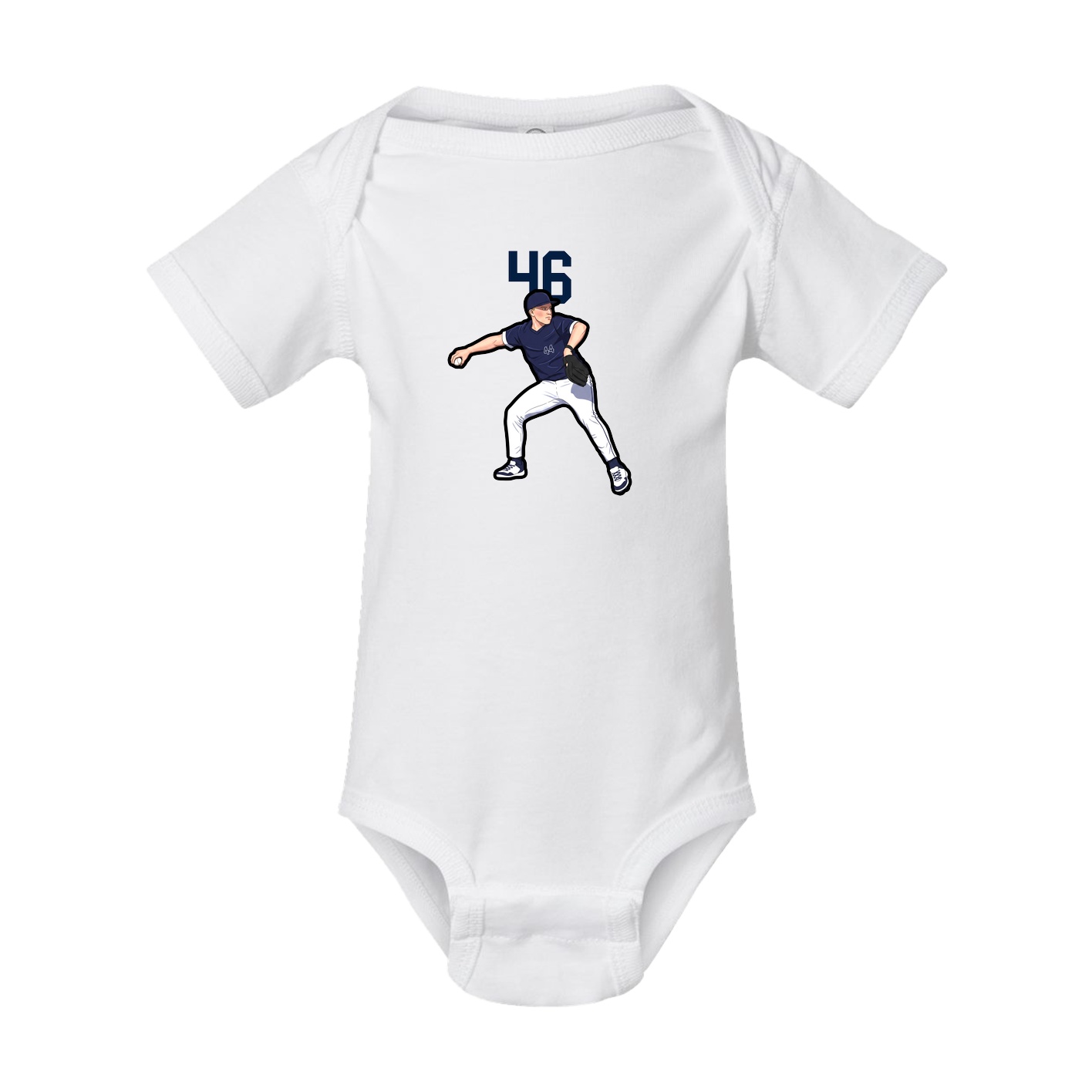 Baby Onesie — Number Top in White