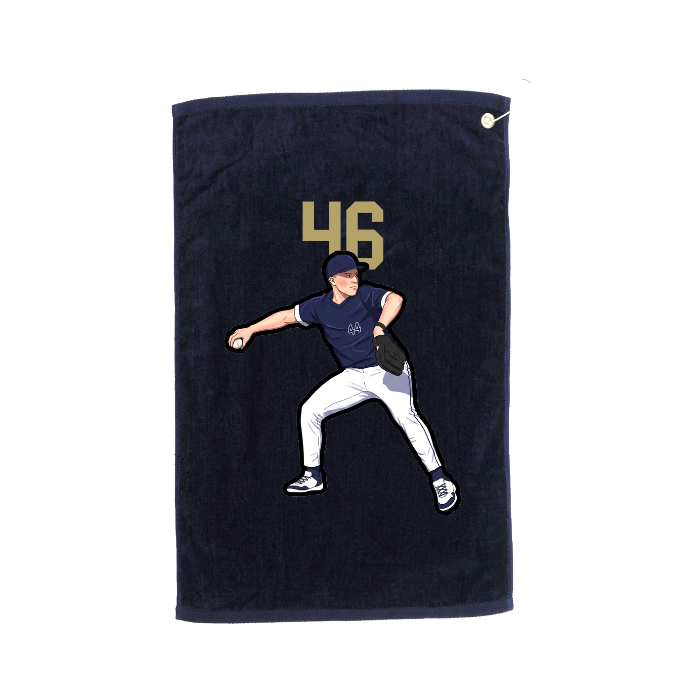 Golf Towel — Number Top in Navy