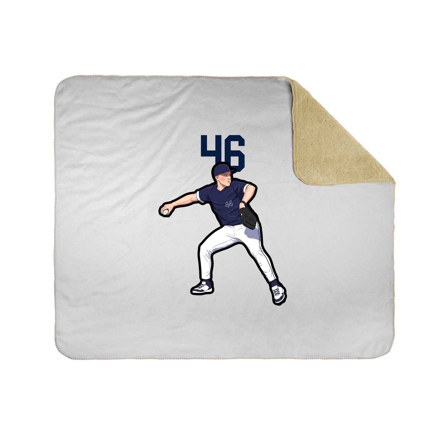 Throw Blanket — Number Top in White