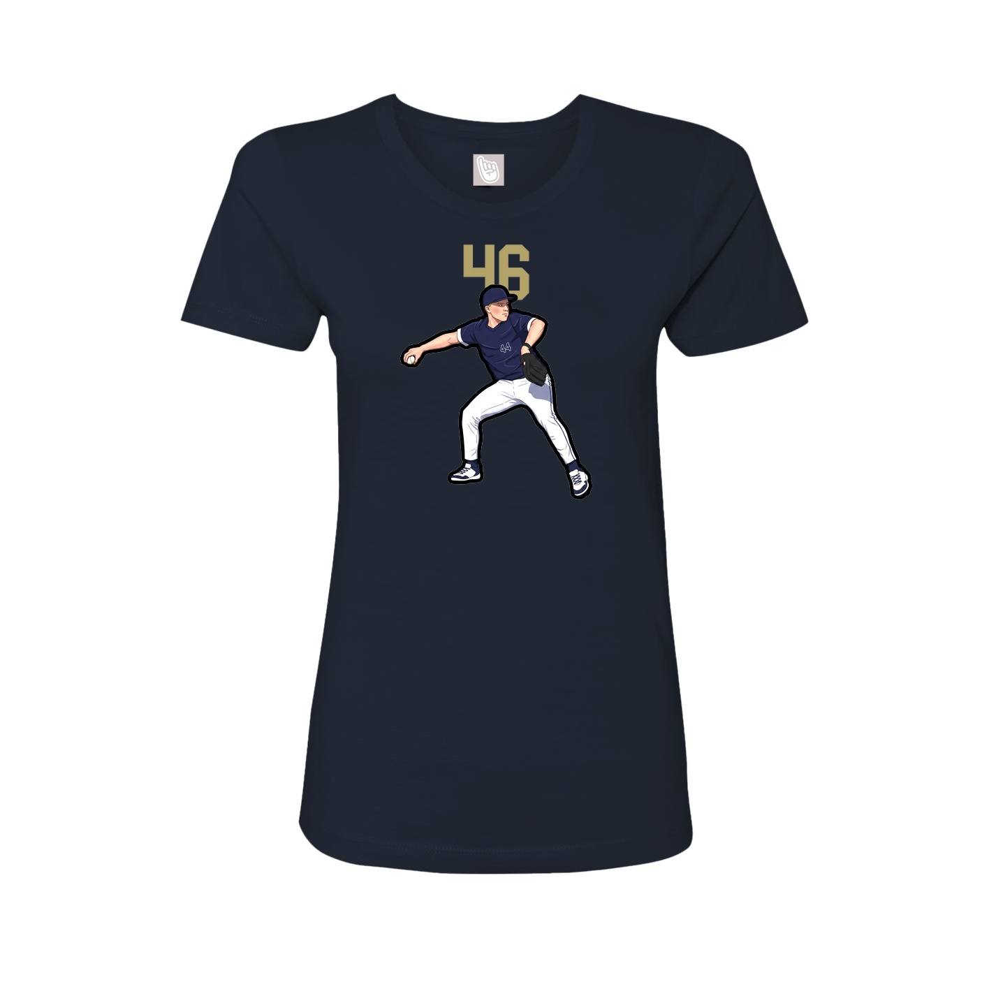 Womens Tee — Number Top in Navy
