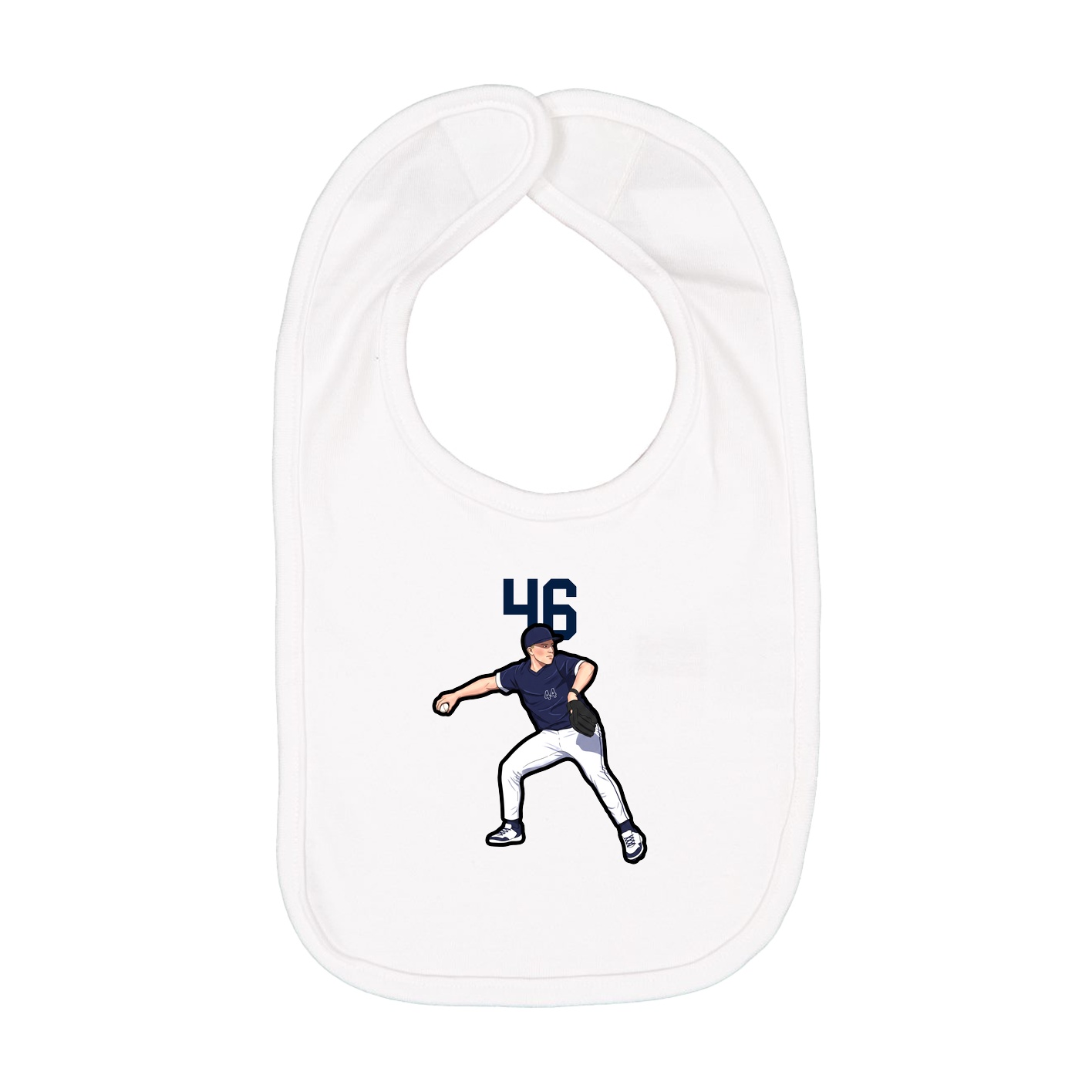 Infant Bib — Number Top in White