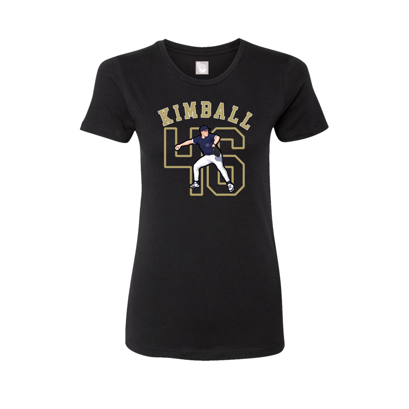 Fitted Women's Tee — Shirsey Arch in Black