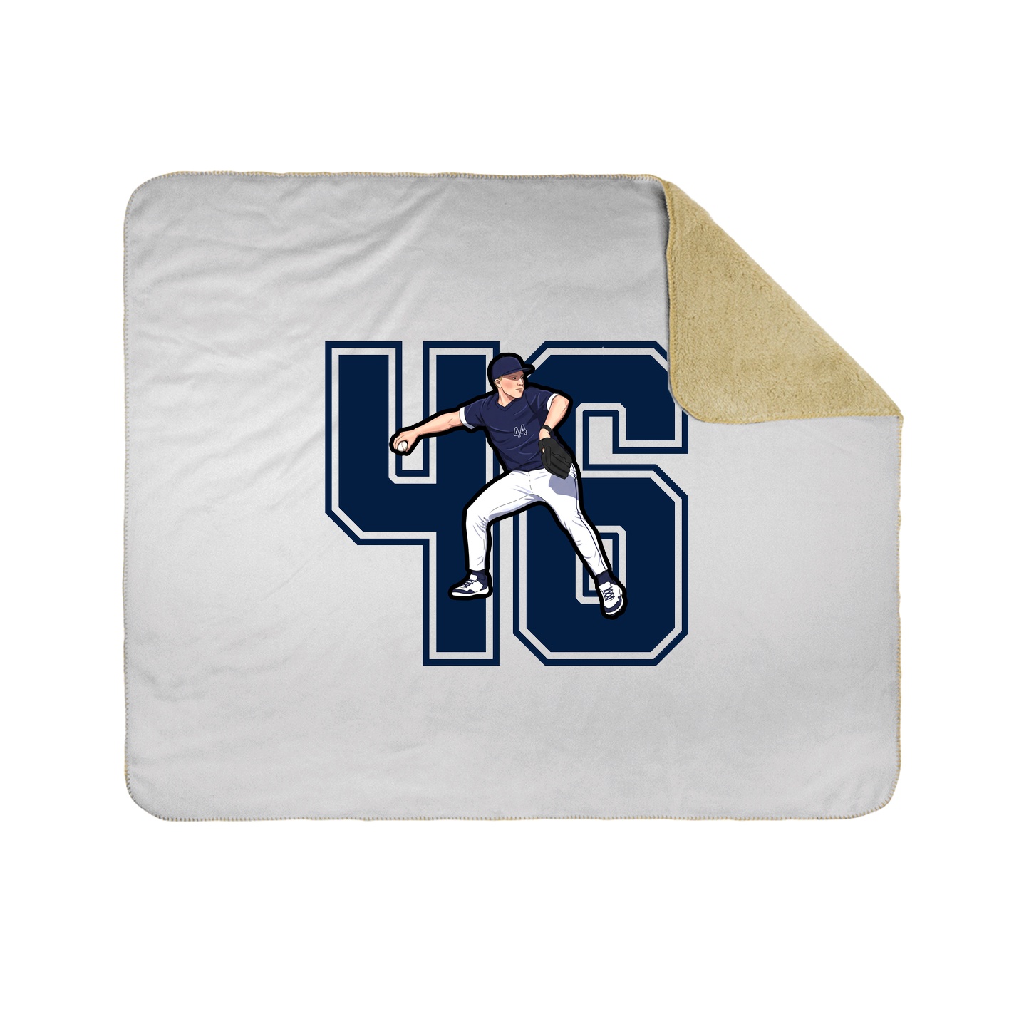 Throw Blanket — Number in White