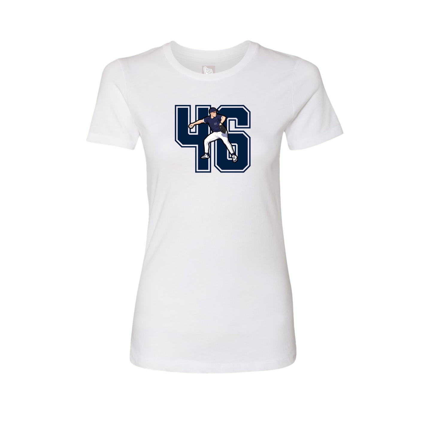 Womens Tee — Number in White
