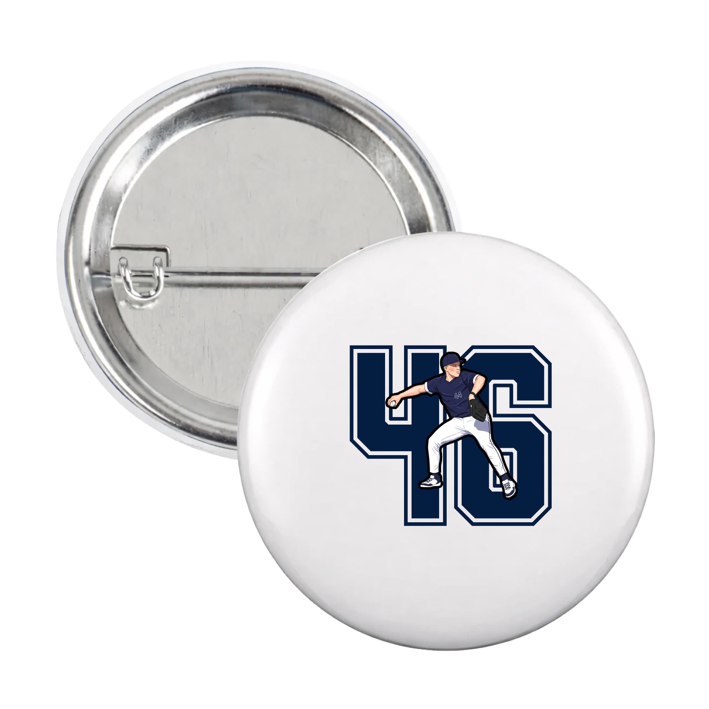 Game Day Button — Number in White