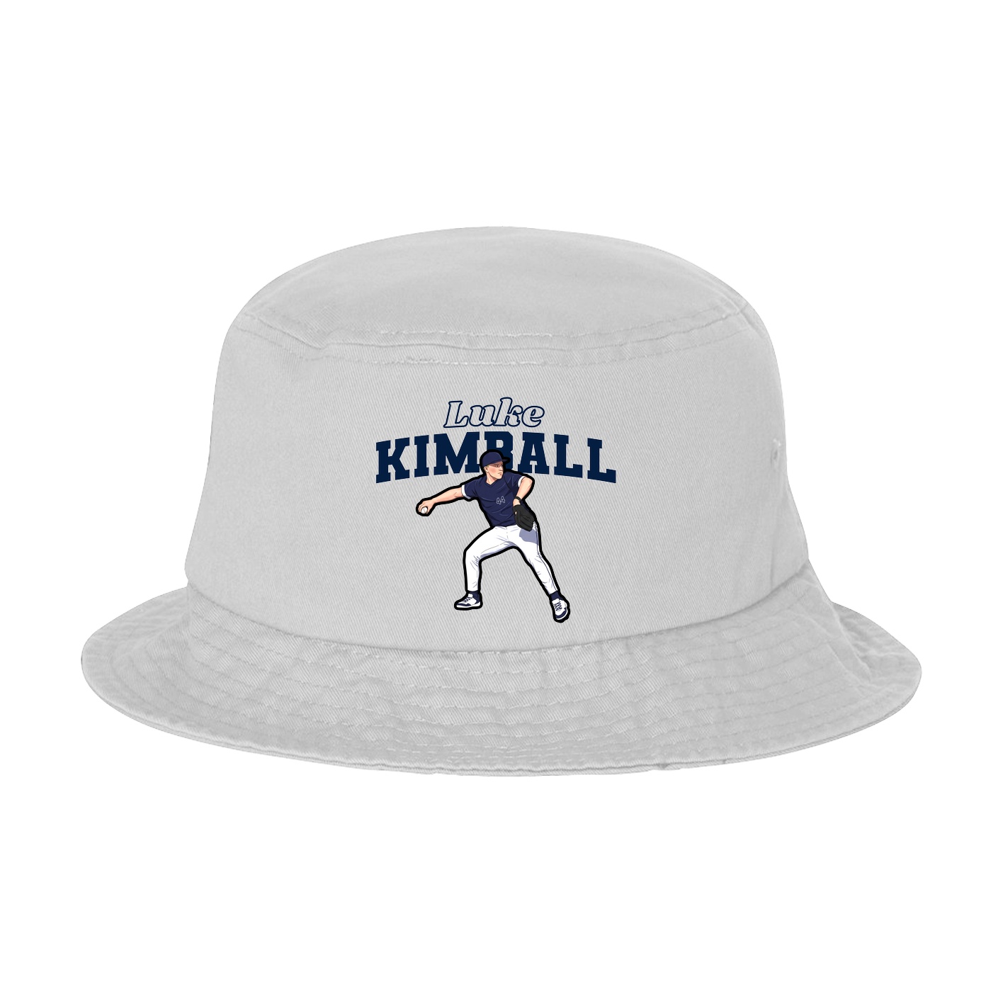 Bucket Cap — Name Arch in White