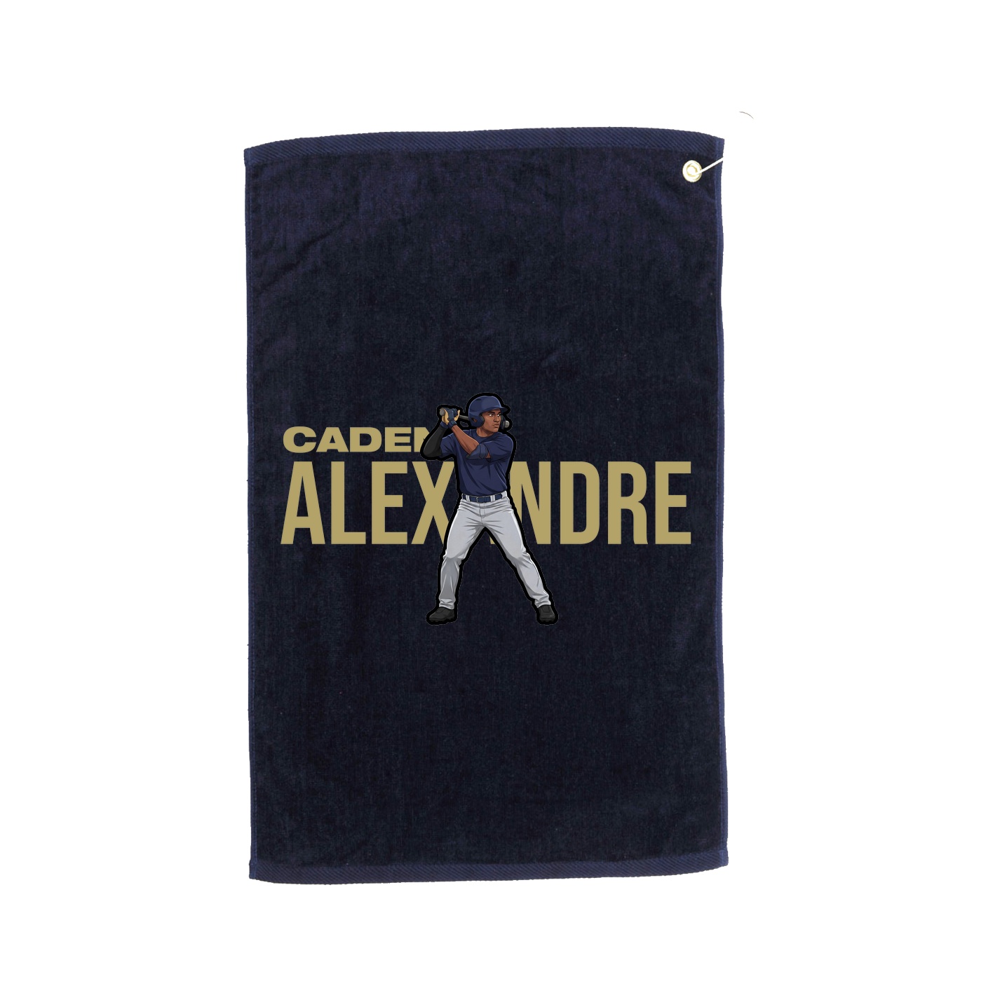 Golf Towel — Player Name in Navy