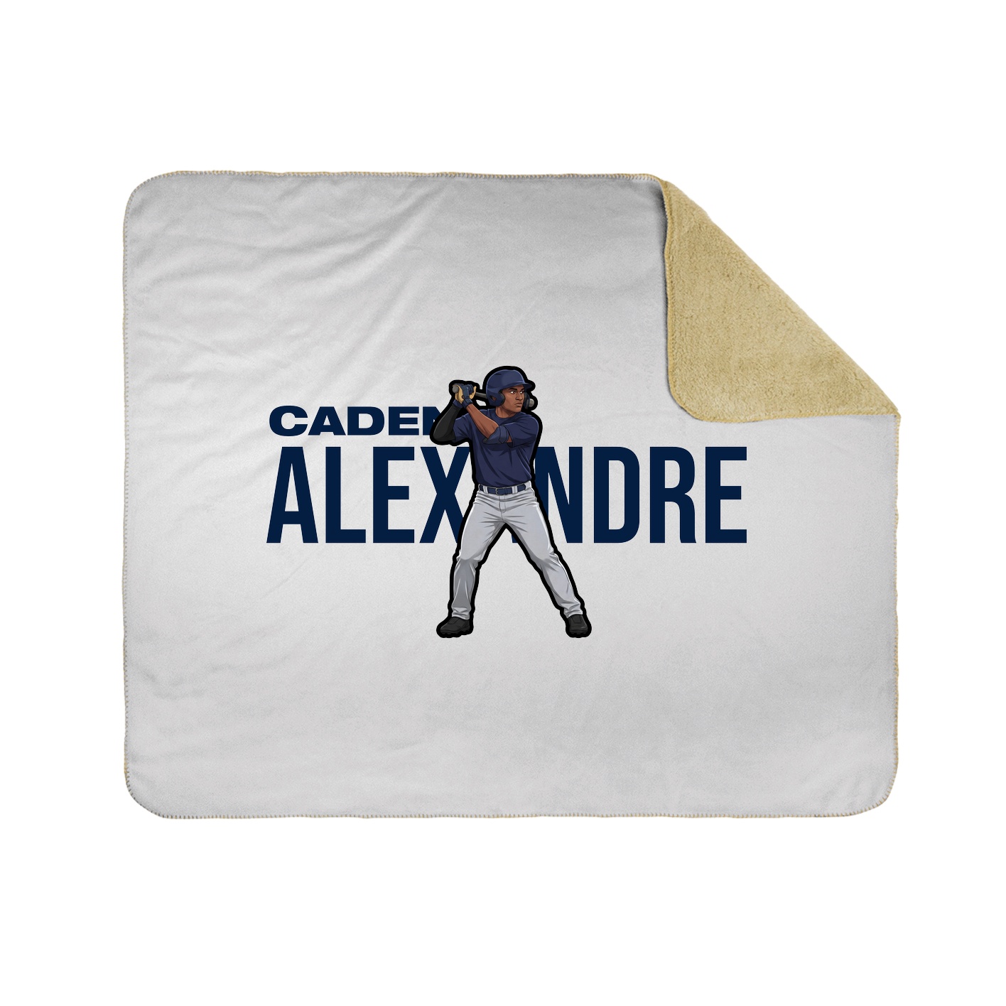 Throw Blanket — Player Name in White