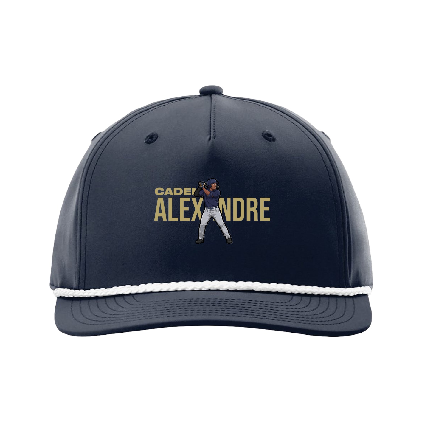 Five-Panel Classic Rope Cap — Player Name in Navy