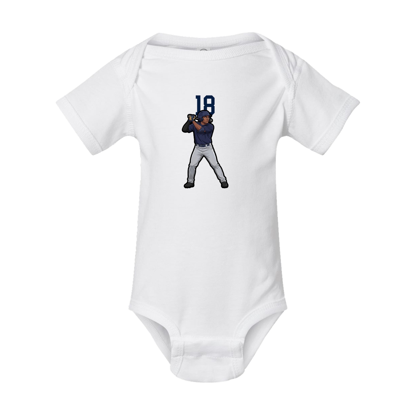 Baby Onesie — Number Top in White