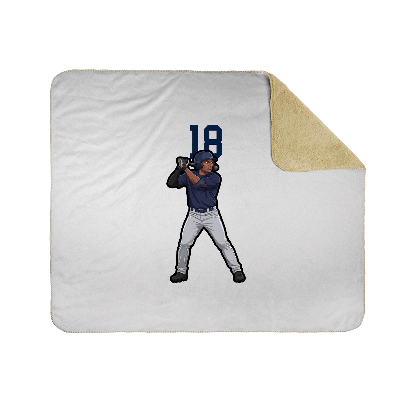 Throw Blanket — Number Top in White