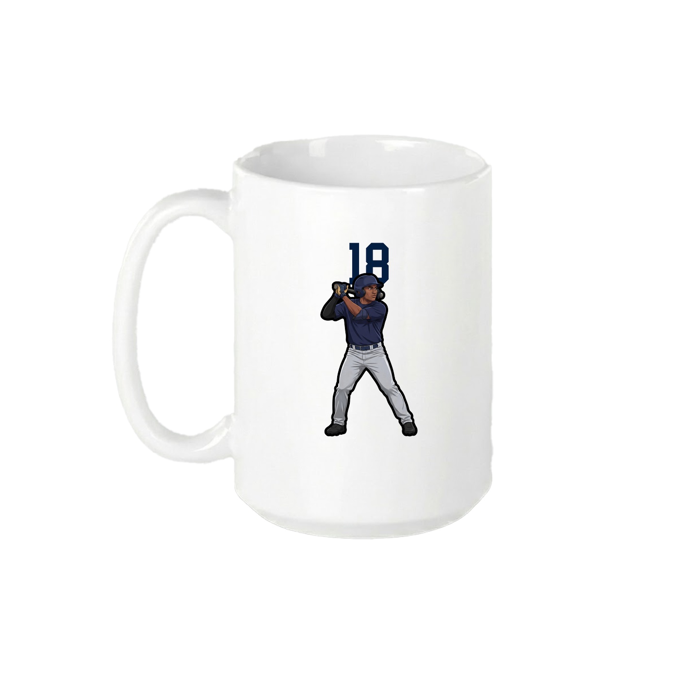 15oz Coffee Mug — Number Top in White