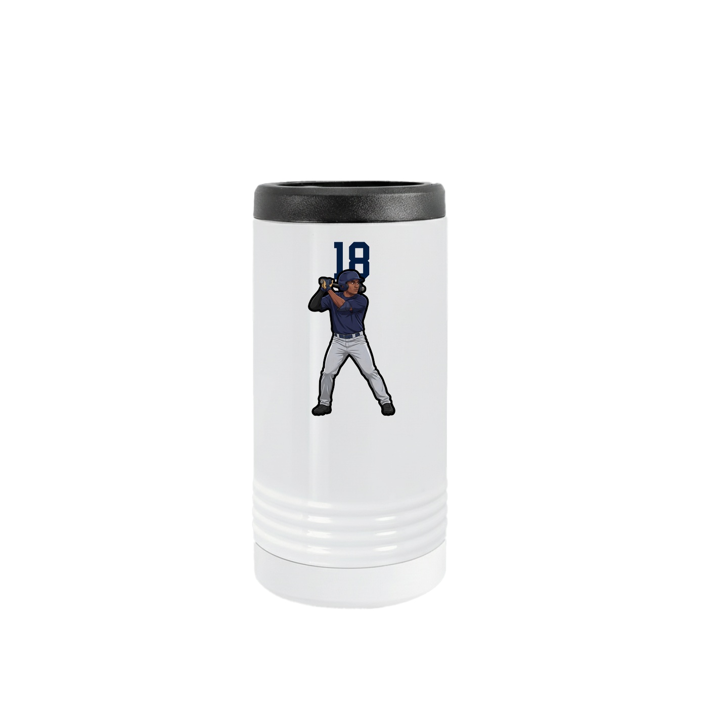 Slim Beverage Holder — Number Top in White