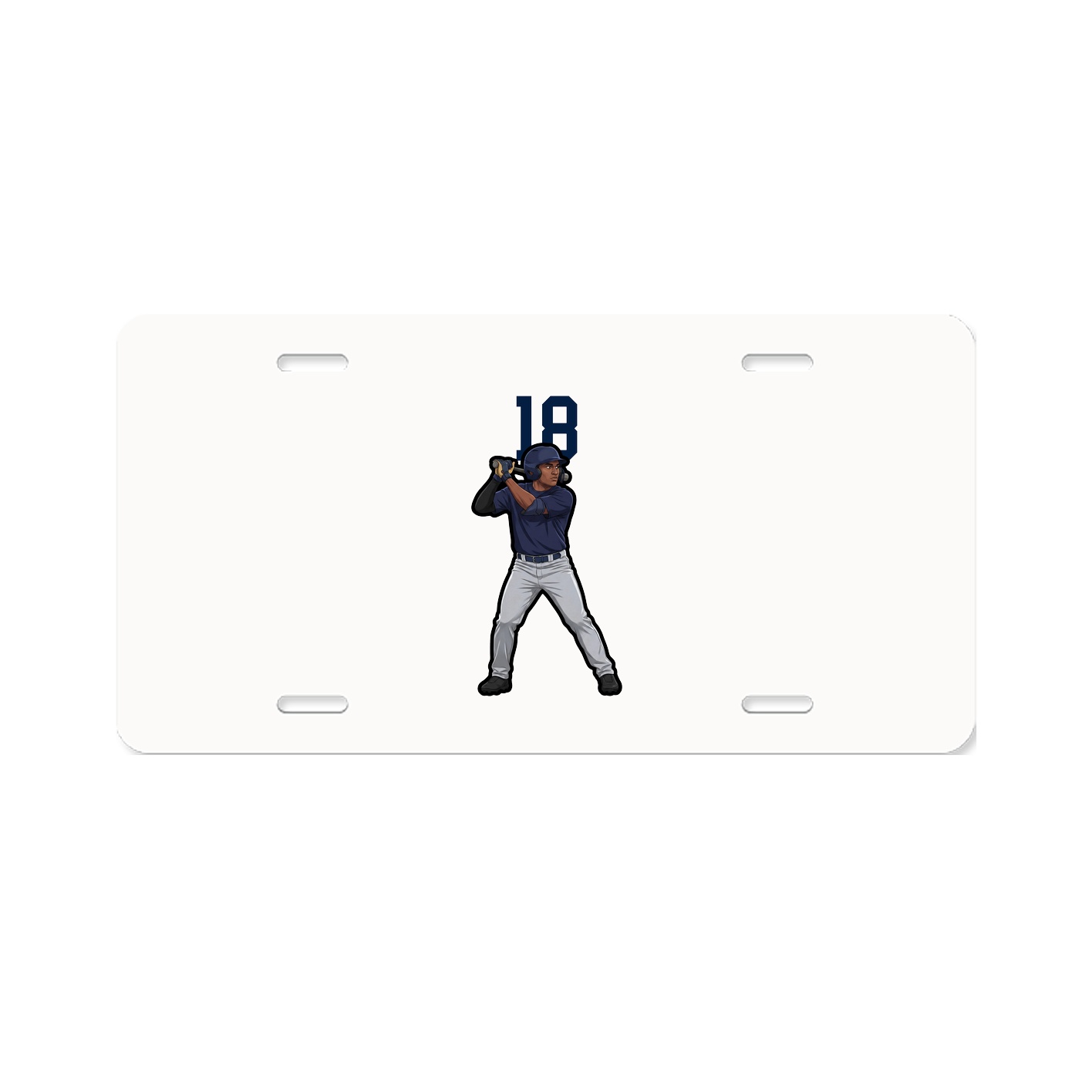 License Plate — Number Top in Classic
