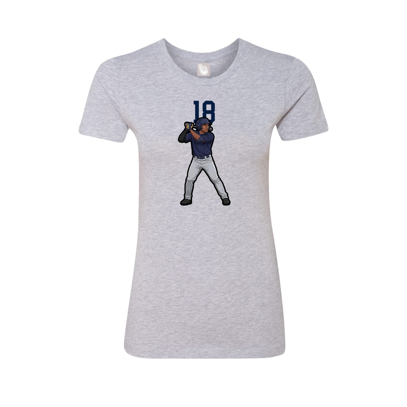 Womens Tee — Number Top in Grey