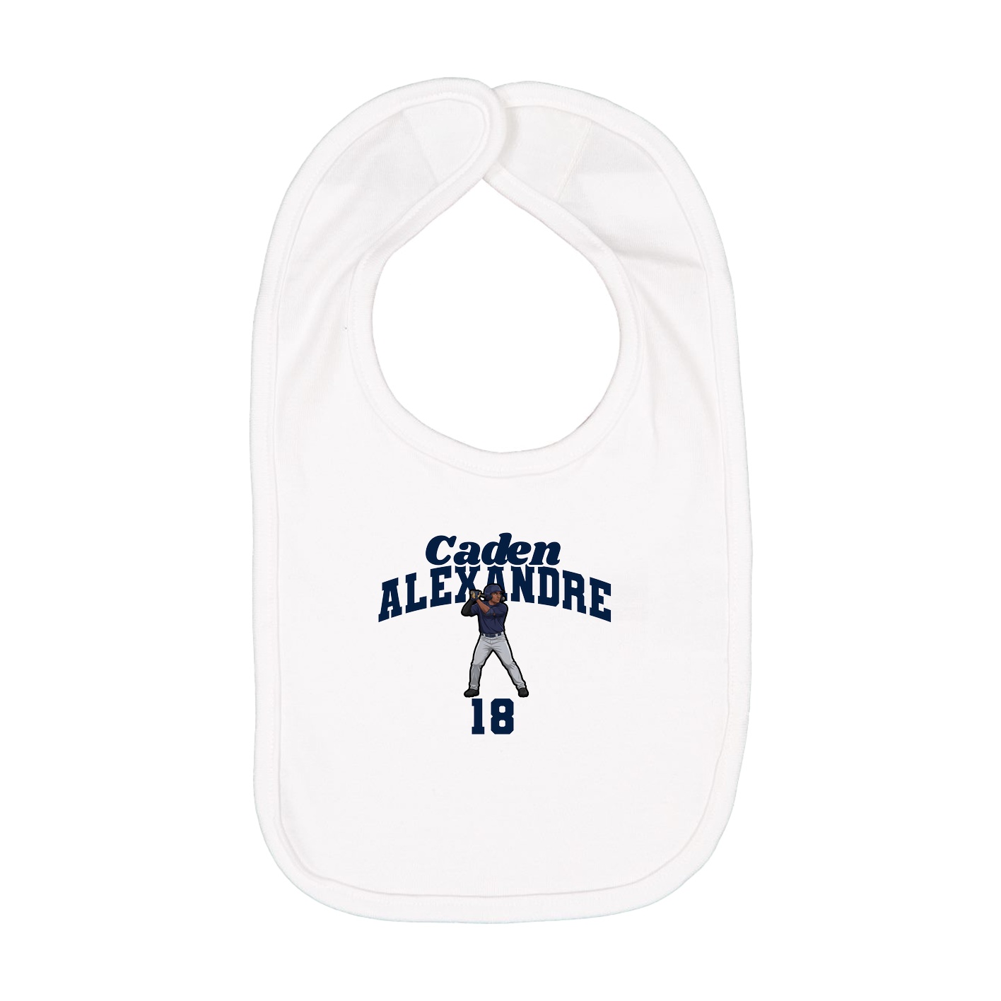 Infant Bib — Signature Arch in White
