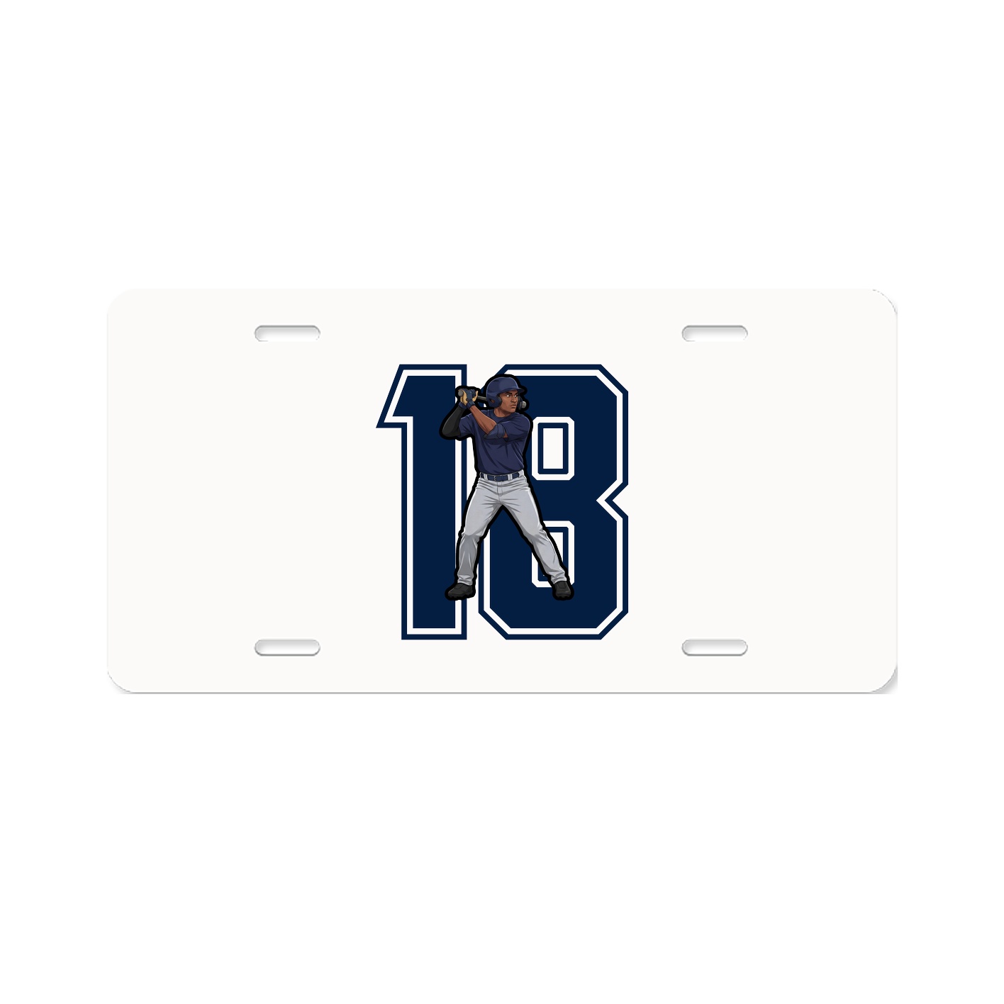 License Plate — Number in Classic