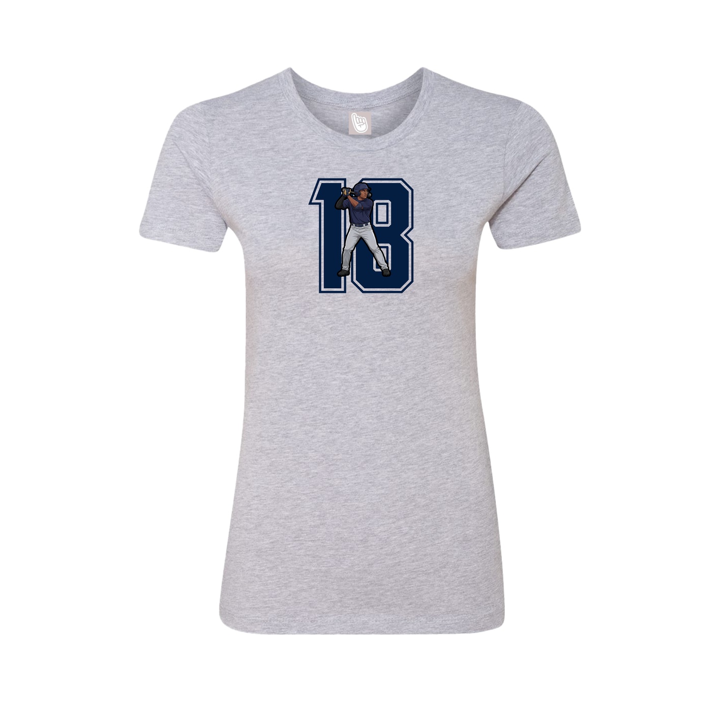 Womens Tee — Number in Grey