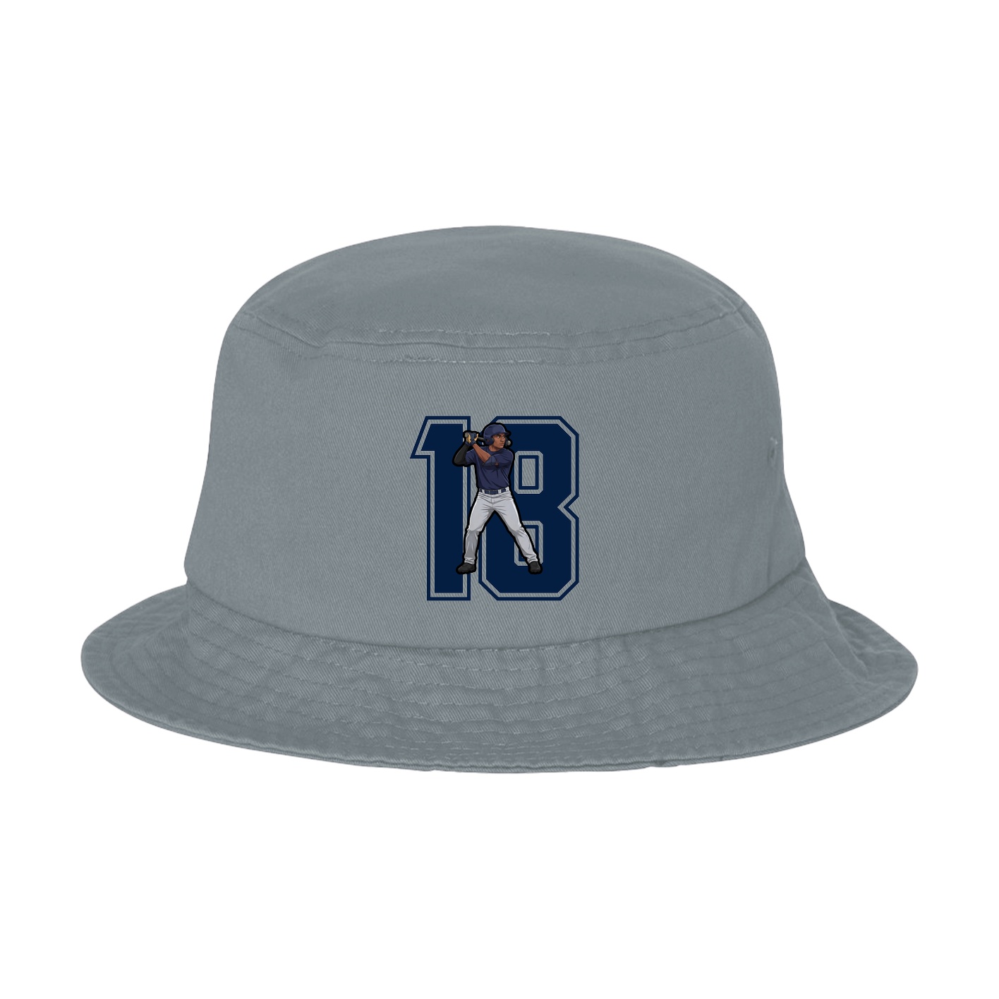 Bucket Cap — Number in Grey