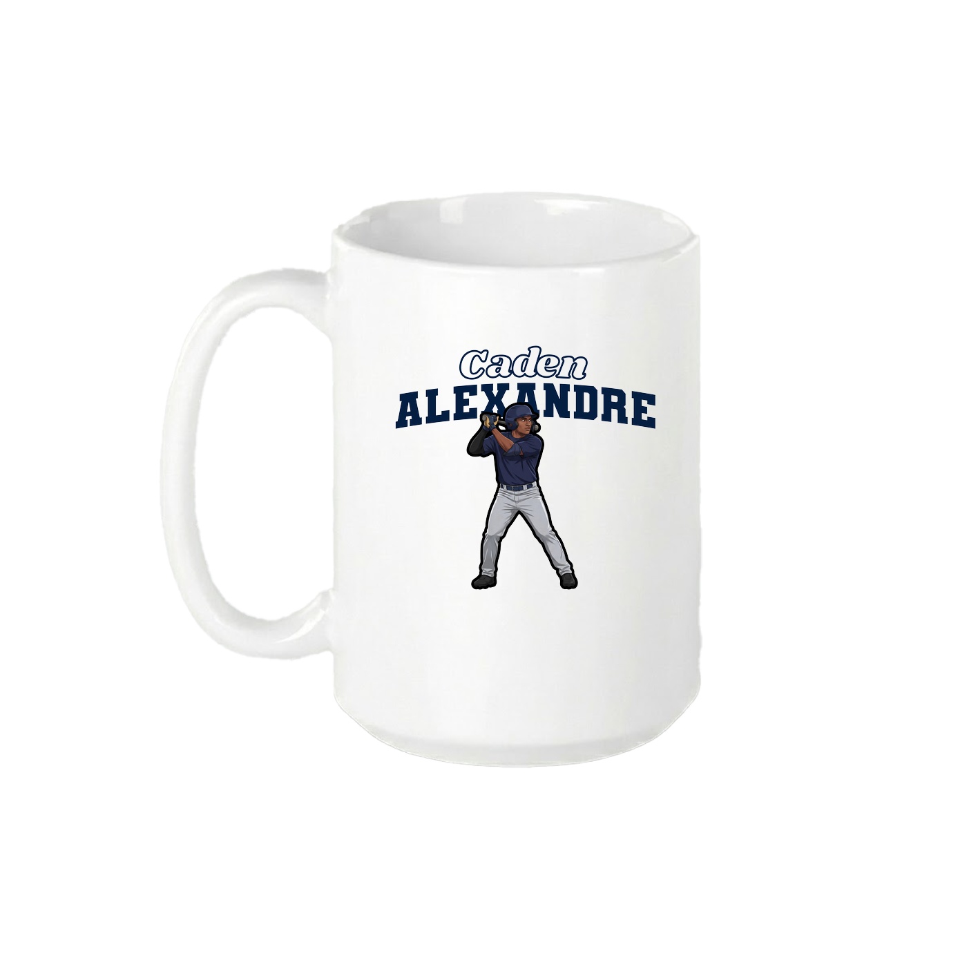15oz Coffee Mug — Name Arch in White