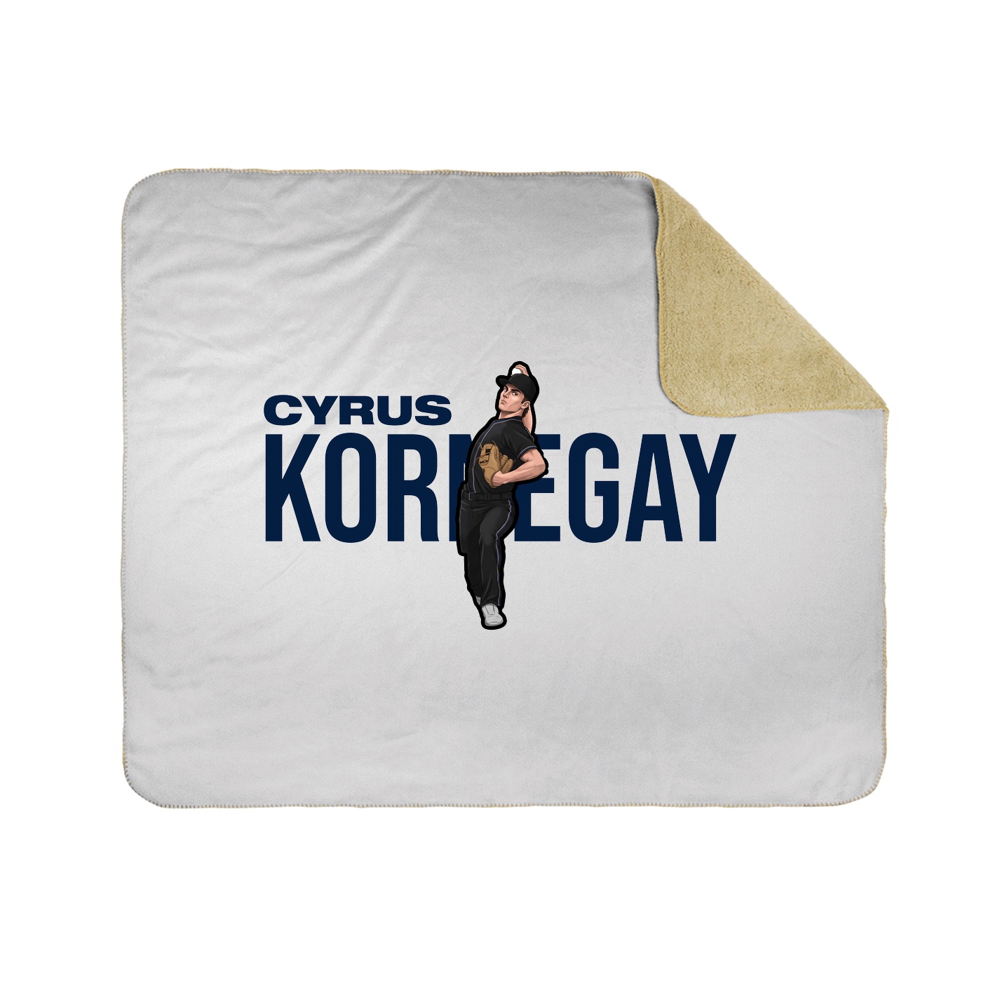 Throw Blanket — Player Name in White