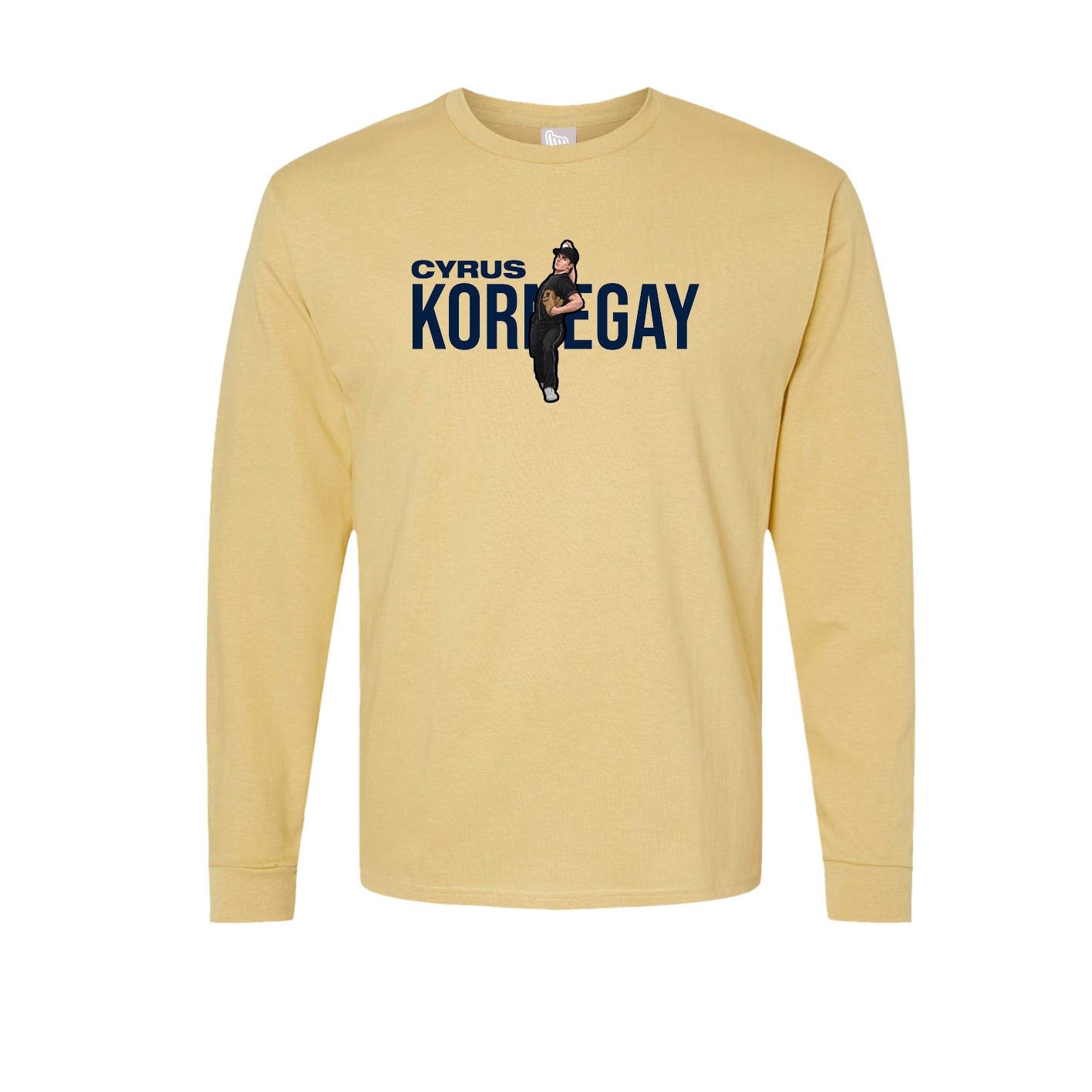 Long Sleeve Tee — Player Name in Vegas Gold