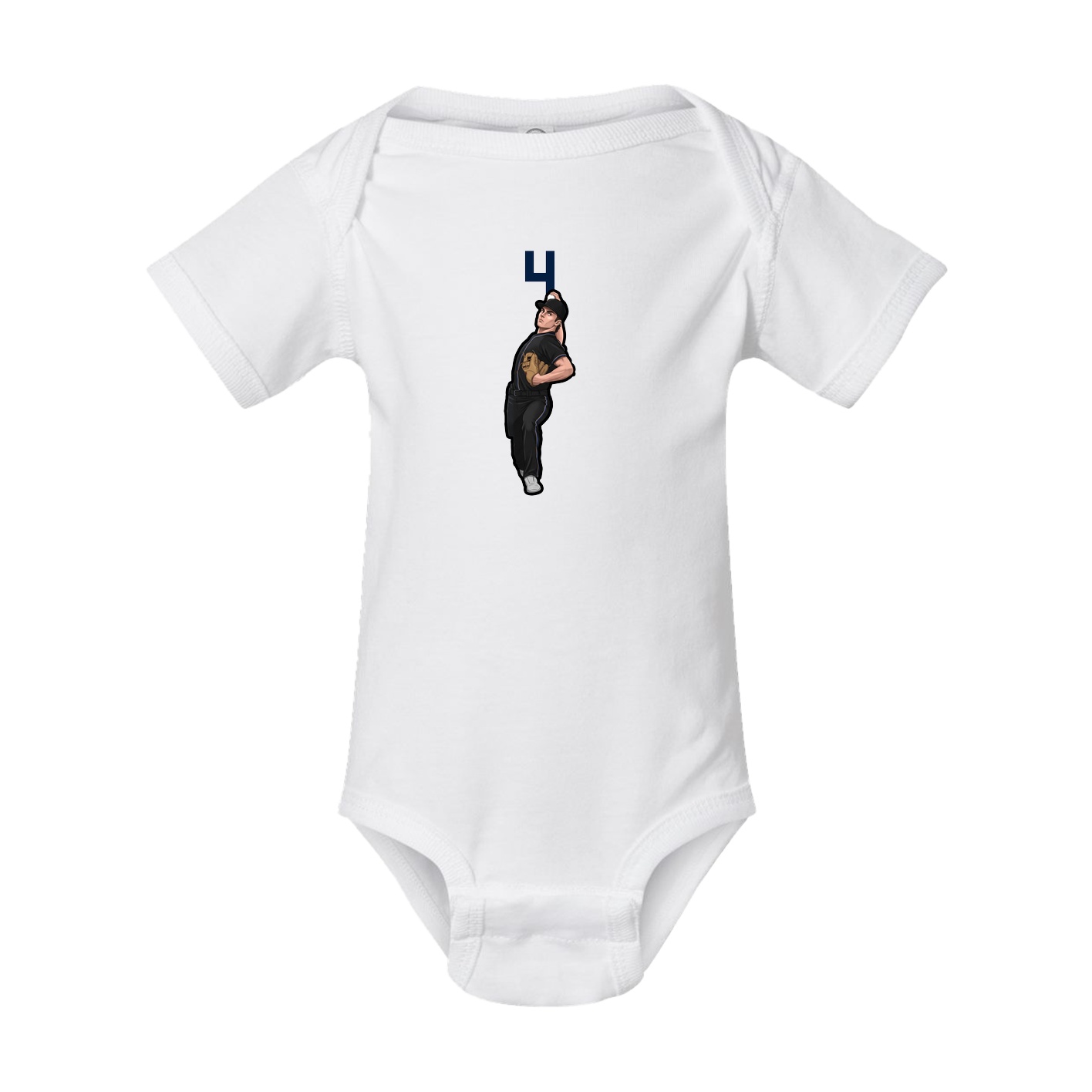 Baby Onesie — Number Top in White