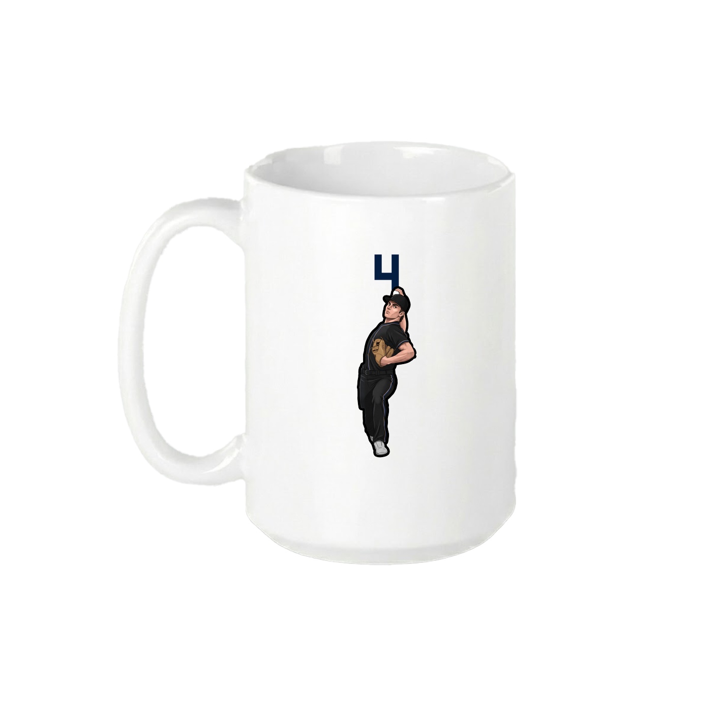 15oz Coffee Mug — Number Top in White
