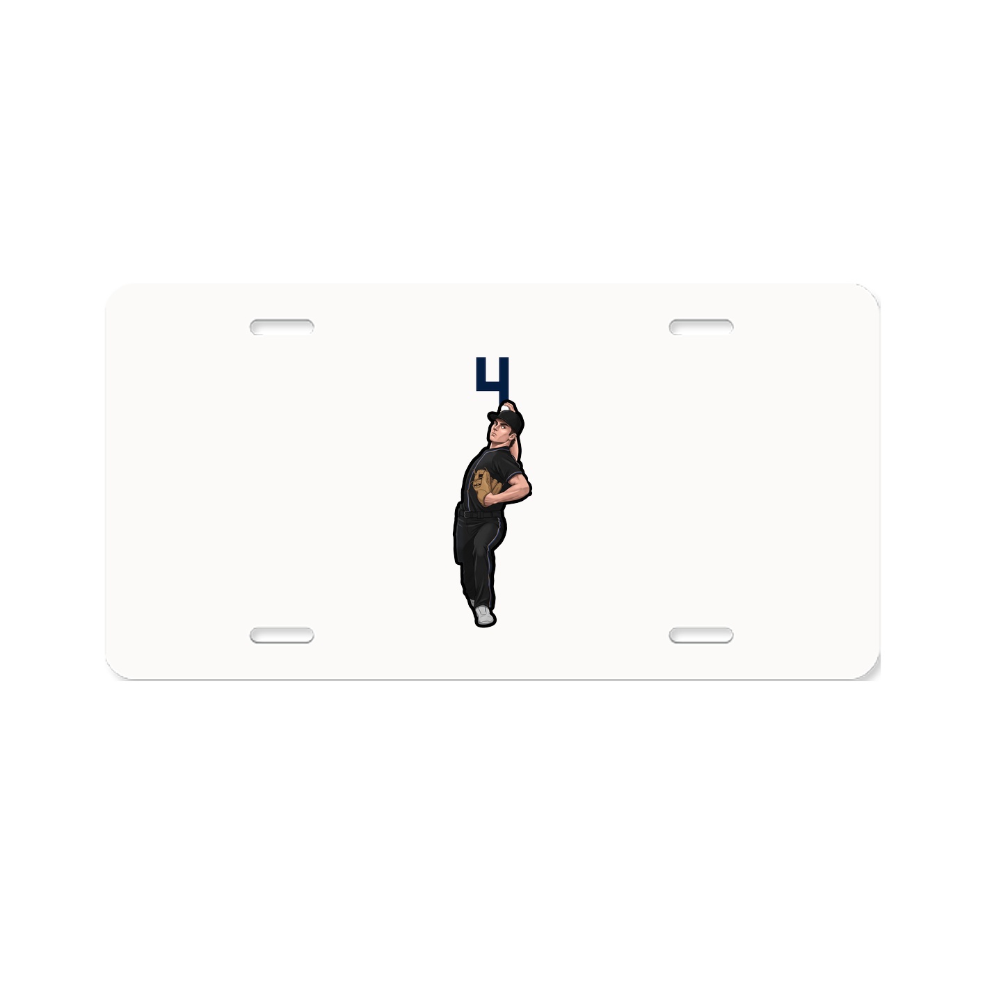 License Plate — Number Top in Classic