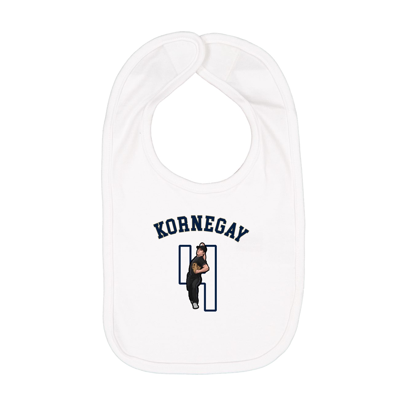 Infant Bib — Shirsey Arch in White