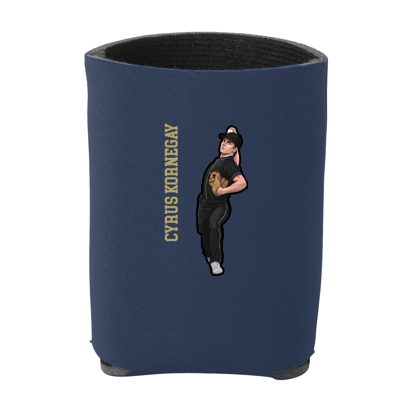 Can Holder — Name Vertical in Navy