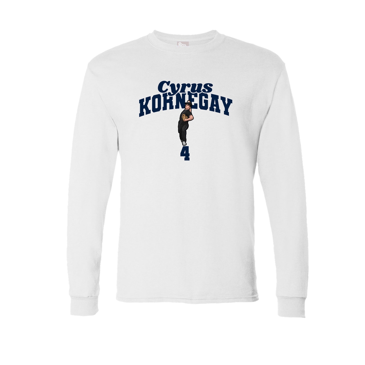 Long Sleeve Tee — Signature Arch in White
