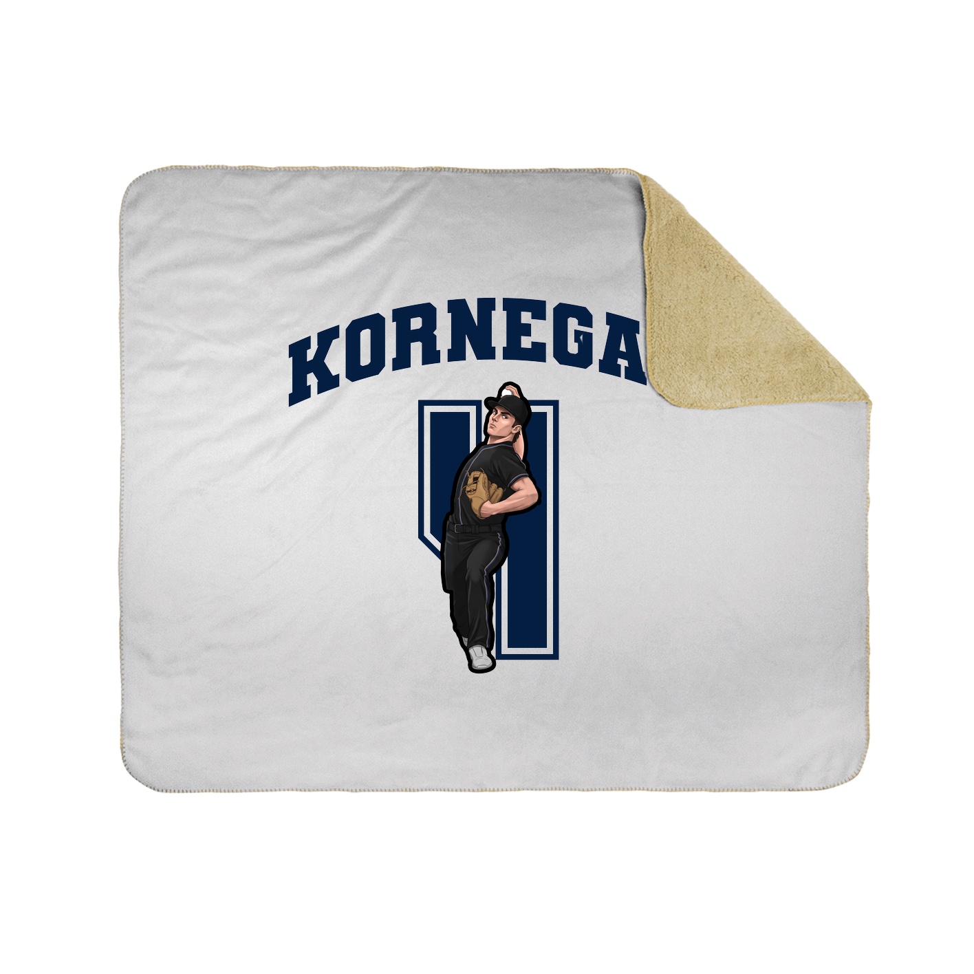 Throw Blanket — Number in White