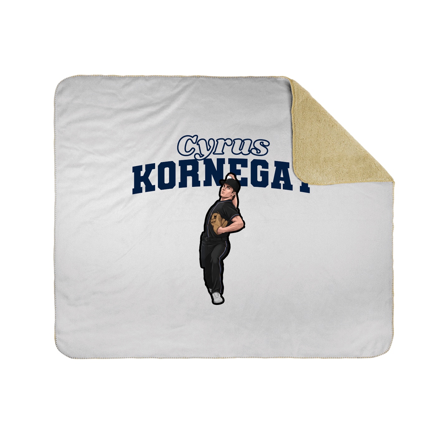 Throw Blanket — Name Arch in White