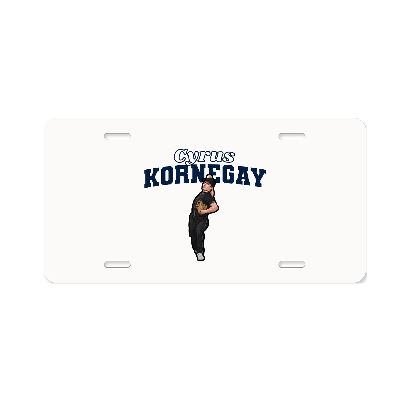 License Plate — Name Arch in Classic