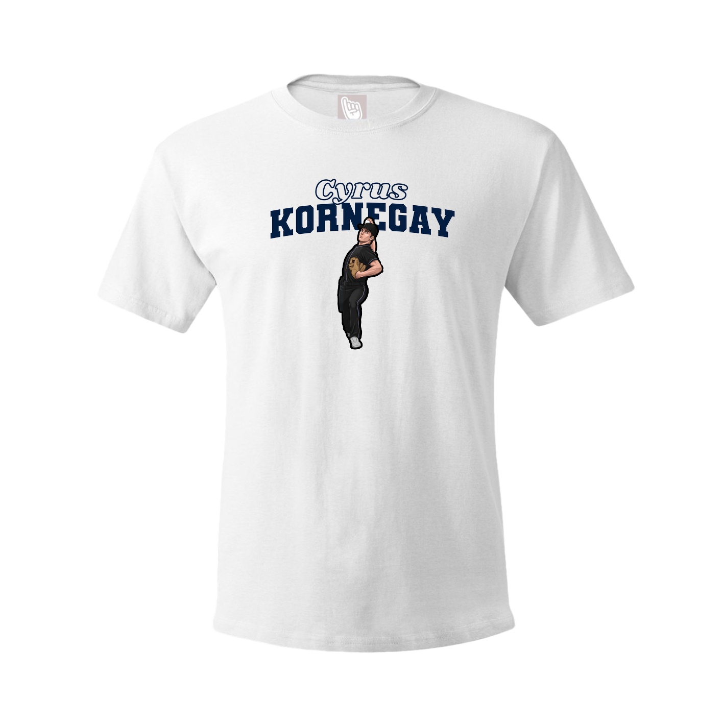 Youth Tee — Name Arch in White