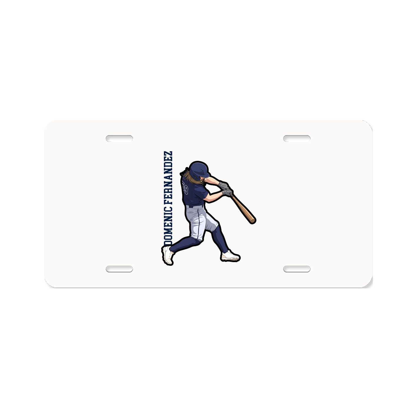 License Plate — Name Vertical in Classic