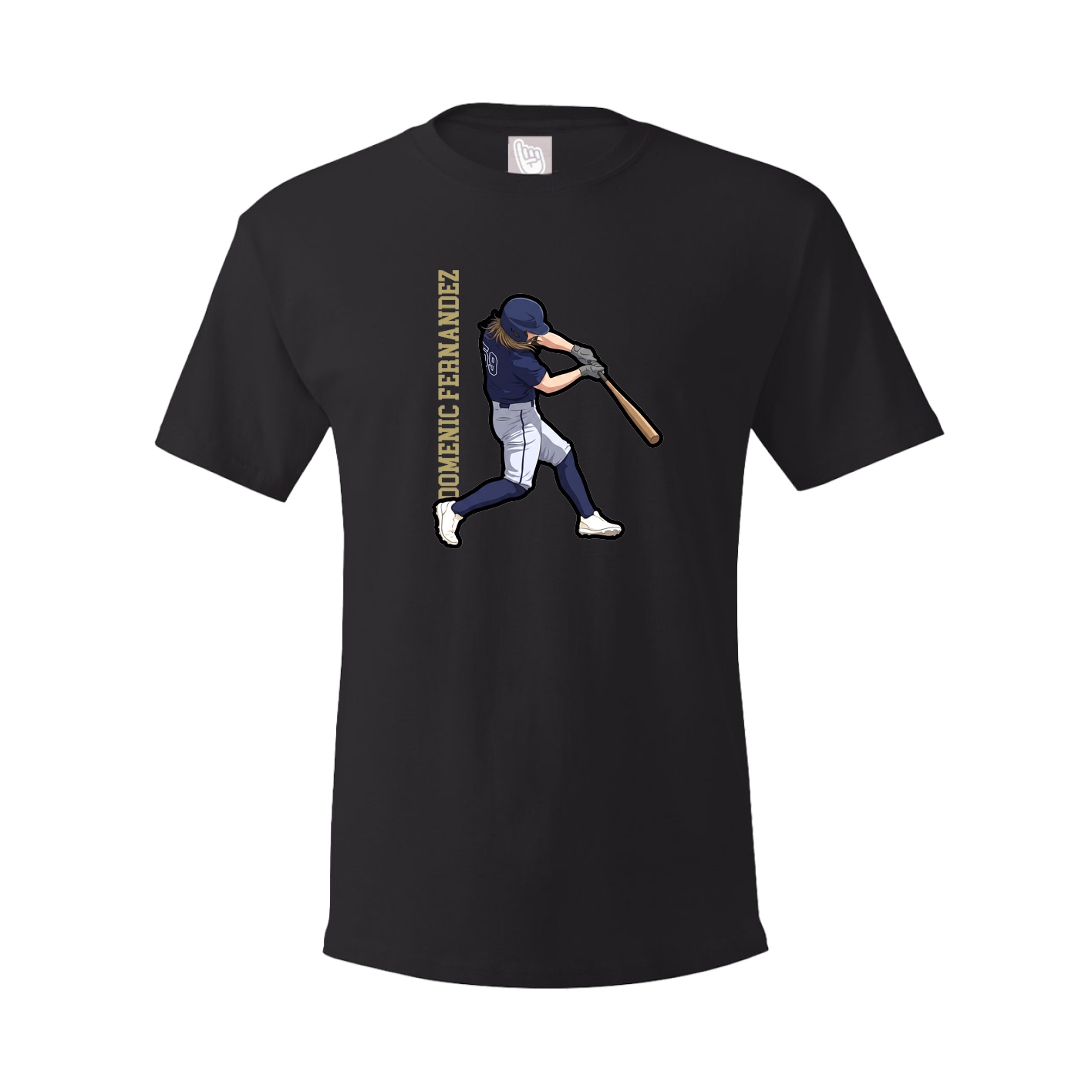 Youth Tee — Name Vertical in Black