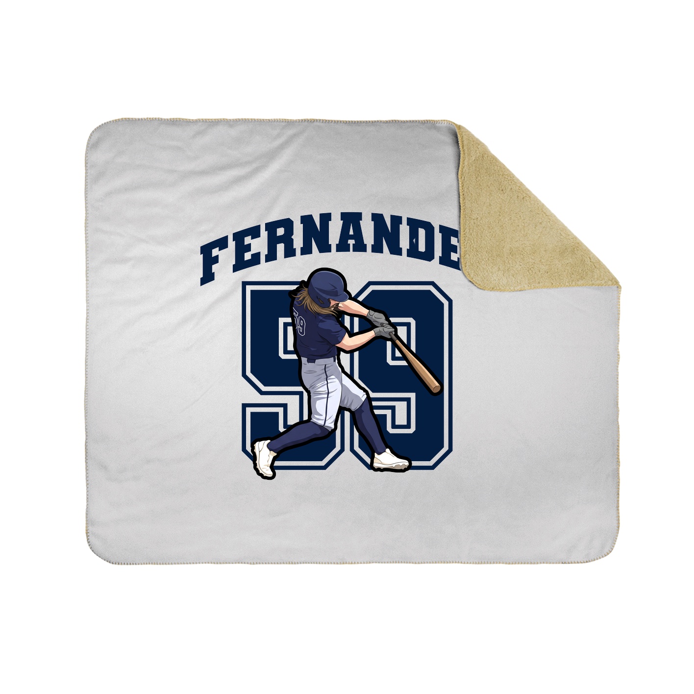 Throw Blanket — Number in White